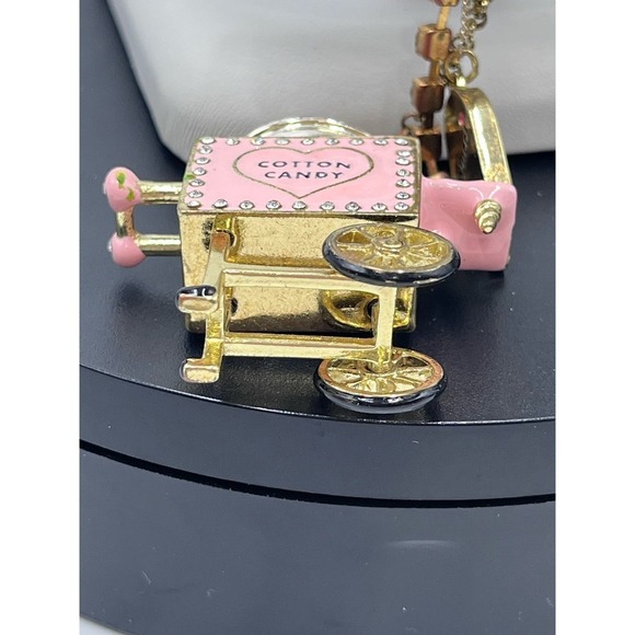 Vintage Betsey Johnson Cotton Candy Machine Popsicle Sweet Charm Chain Necklace - Picture 9 of 16